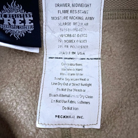 Army Polartec Nomex Fire Resistant Pants Tan Men Size XL - Picture 9 of 9